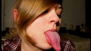 Nastya's lengthy tongue tease !
